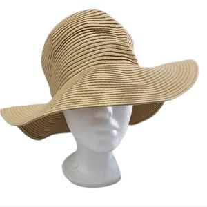 Madewell‎ Tan Foldable Stitched Paper Straw Hat